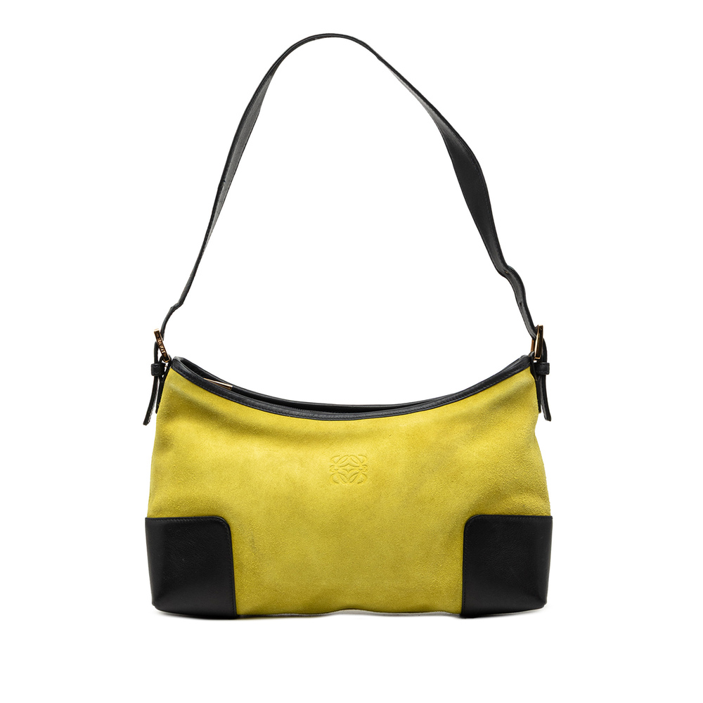 Pre-Loved LOEWE Suede Anagram Shoulder Bag